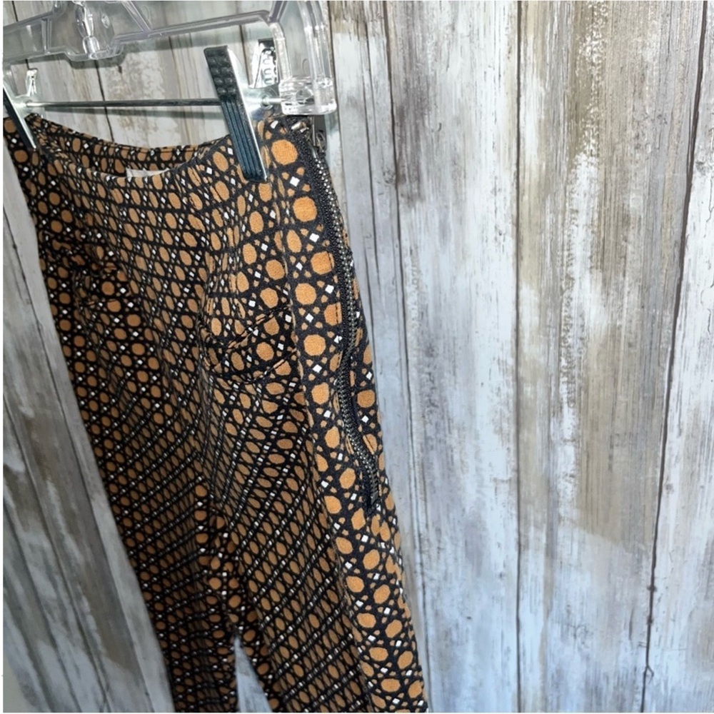 Anthropologie The Essential Slim In Brown Motif Pants - Picture 6 of 7